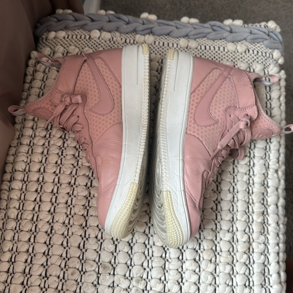Pink High-Top Nike Air Force Sneakers - Picture 3 of 9